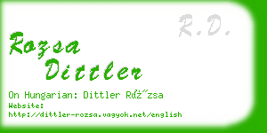 rozsa dittler business card